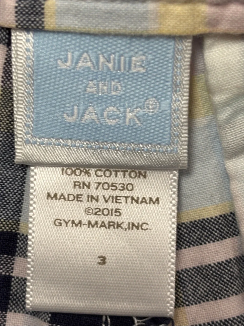 Janie and Jack plaid cotton shorts 3